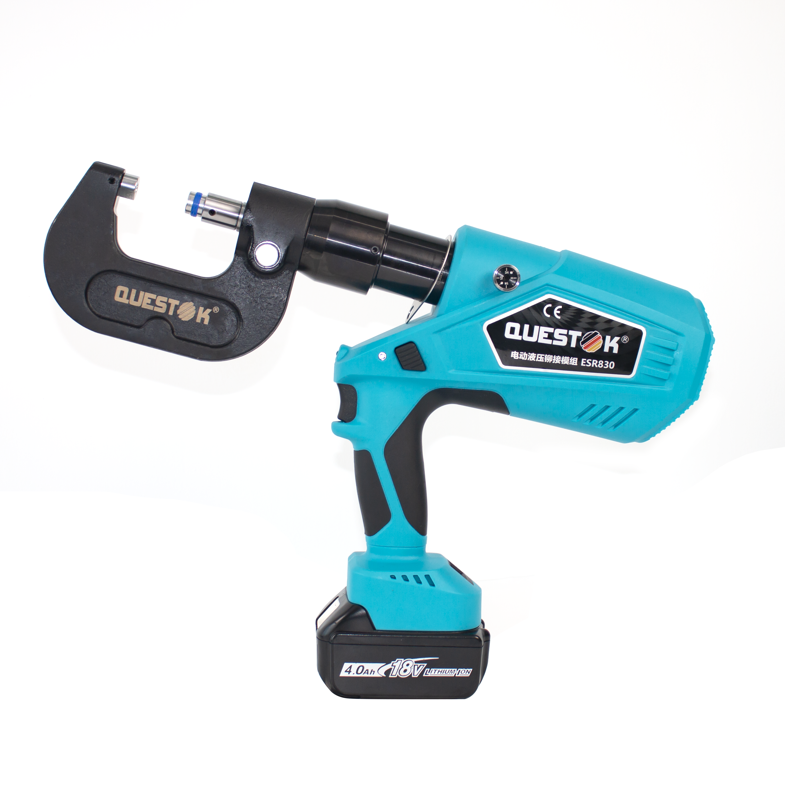 Auto collision repair SPR riveting system with battery powered hydraulic unit